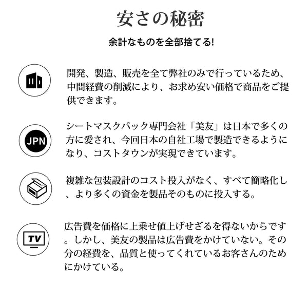 MITOMO  個別 高濃度 ビタミンCフェイシャルエッセンスマスク400枚(10枚入り x40箱)箱売り【W-MTSS00512-A-4Jx040】