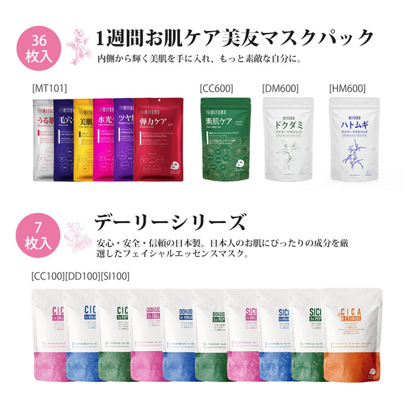 MITOMO <日本製＞福袋200枚 シートマスク- 美友。革新的スキンケアで革命！安心・安全な日本製成分で肌トータルケア【LBML000200】