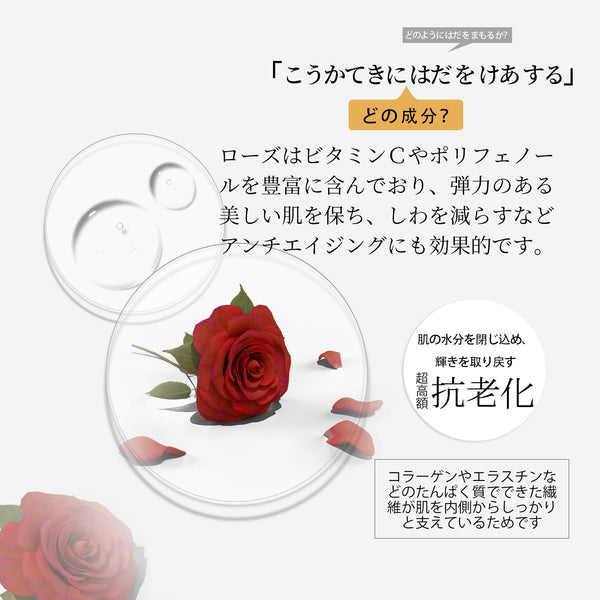 MITOMO ナチュラルローズスージングフェイシャルエッセンスマスク- ローズのやさしさで肌を包み込み、美しい肌を手に入れよう！【MTSS00512-C-3Jx003】