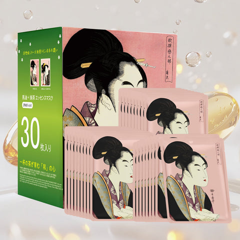MITOMO<日本製＞しっとり潤い！MITOMO 馬油＋抹茶エッセンスマスク/30枚【JPSS00605-A-0x003】