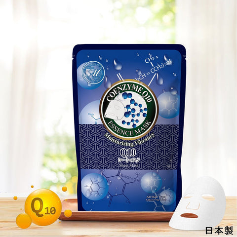 若々しい輝きを取り戻す！MITOMO ナチュラルQ10モイスチャライジングバイブランスフェイシャルエッセンスマスク<日本製＞【MTSA00605-A-2】
